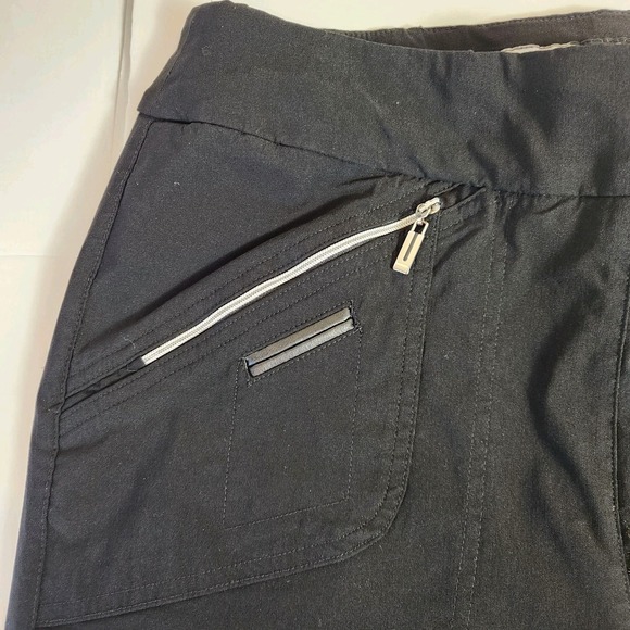 Jamie Sadock Womens Golf Pants Size 14 Black Stretch Tennis Golf Zip Pockets - Picture 15 of 16